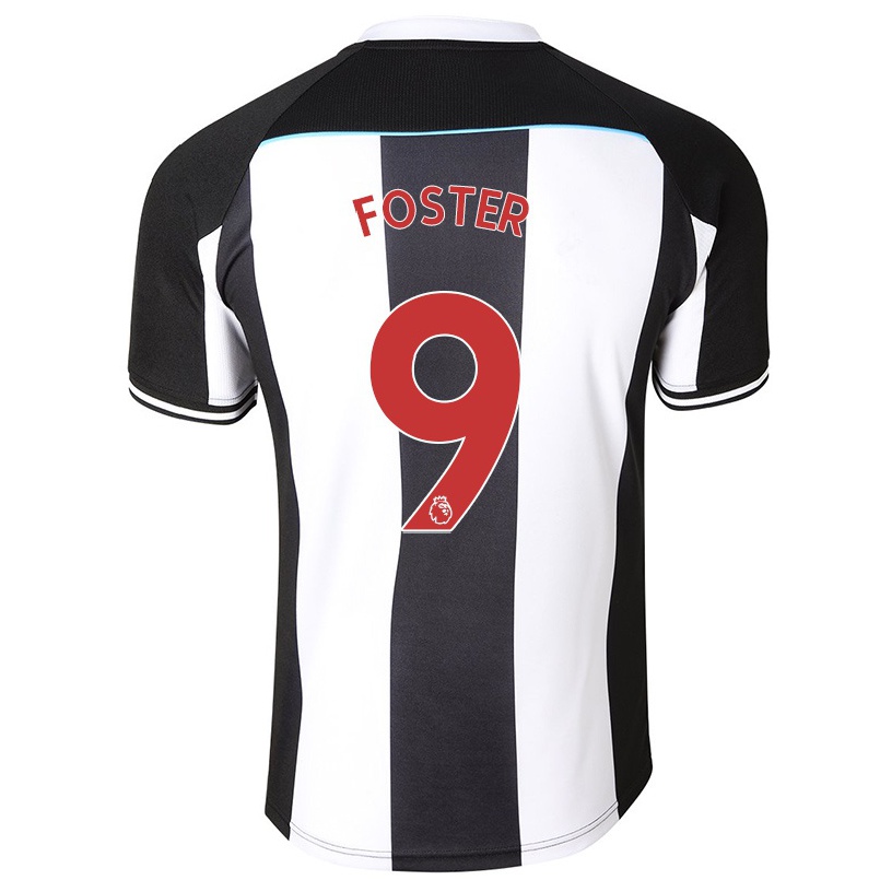 Miesten Jalkapallo Jess Foster #9 Valkoinen Musta Kotipaita 2021/22 Lyhythihainen Paita T-paita