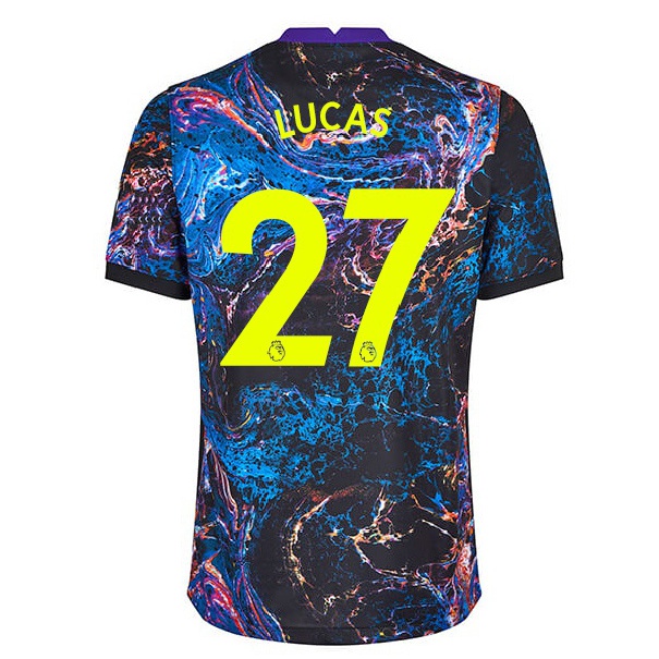 Miesten Jalkapallo Lucas Moura #27 Monivärinen Vieraspaita 2021/22 Lyhythihainen Paita T-paita