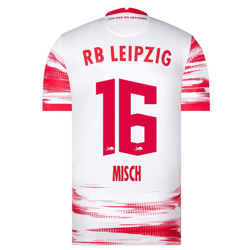 Miesten Jalkapallo Lea-sophie Misch #16 Punainen Valkoinen Kotipaita 2021/22 Lyhythihainen Paita T-paita