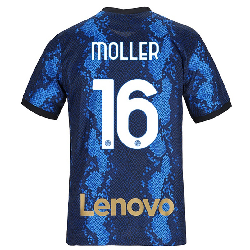 Miesten Jalkapallo Caroline Moller #16 Tummansininen Kotipaita 2021/22 Lyhythihainen Paita T-paita