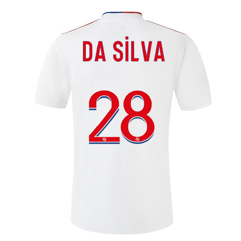 Miesten Jalkapallo Florent Da Silva #28 Valkoinen Kotipaita 2021/22 Lyhythihainen Paita T-paita