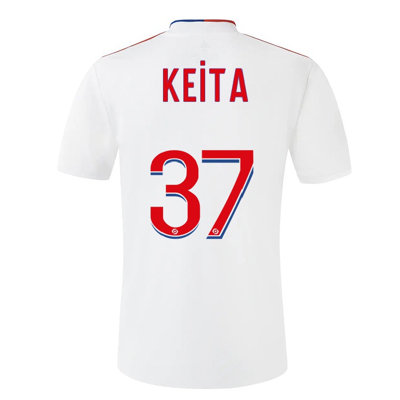 Miesten Jalkapallo Habib Keita #37 Valkoinen Kotipaita 2021/22 Lyhythihainen Paita T-paita