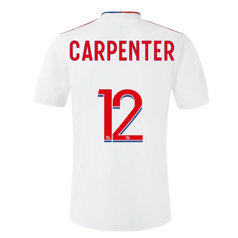 Miesten Jalkapallo Ellie Carpenter #12 Valkoinen Kotipaita 2021/22 Lyhythihainen Paita T-paita
