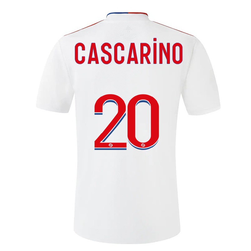 Miesten Jalkapallo Delphine Cascarino #20 Valkoinen Kotipaita 2021/22 Lyhythihainen Paita T-paita