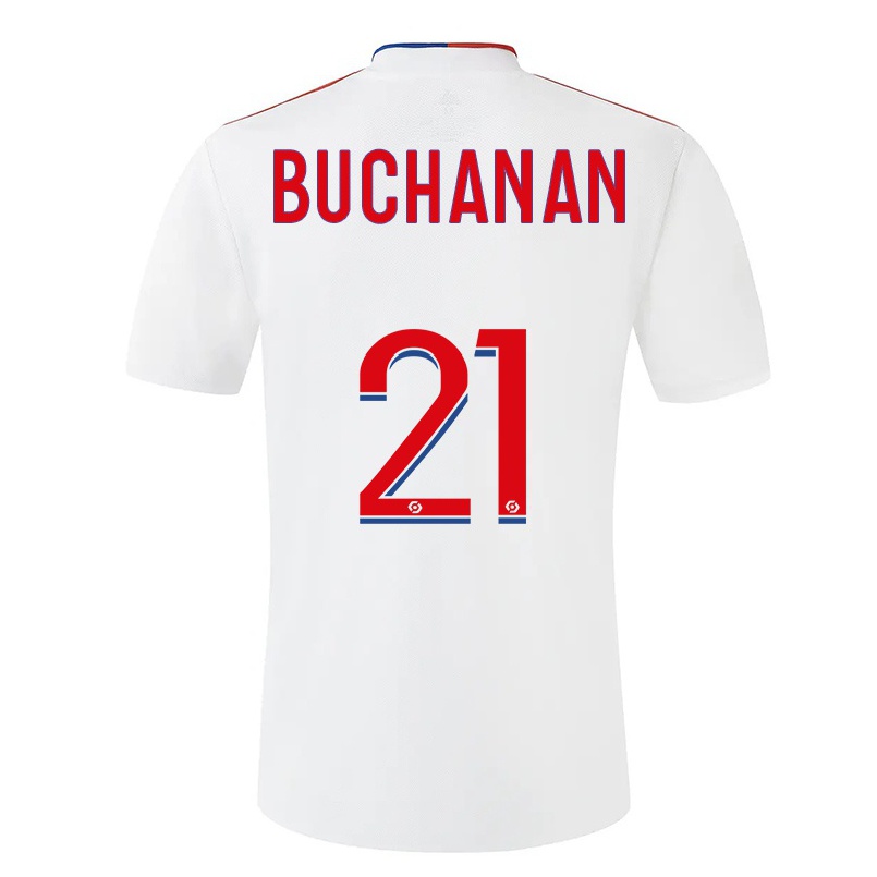 Miesten Jalkapallo Kadeisha Buchanan #21 Valkoinen Kotipaita 2021/22 Lyhythihainen Paita T-paita