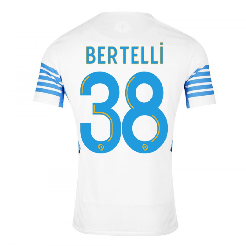 Miesten Jalkapallo Ugo Bertelli #38 Valkoinen Kotipaita 2021/22 Lyhythihainen Paita T-paita