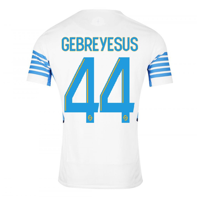 Miesten Jalkapallo Esey Gebreyesus #44 Valkoinen Kotipaita 2021/22 Lyhythihainen Paita T-paita