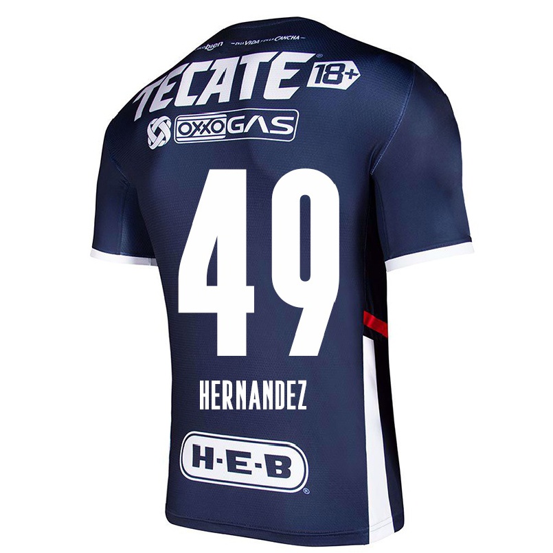 Miesten Jalkapallo Neder Hernandez #49 Laivastonsininen Kotipaita 2021/22 Lyhythihainen Paita T-paita