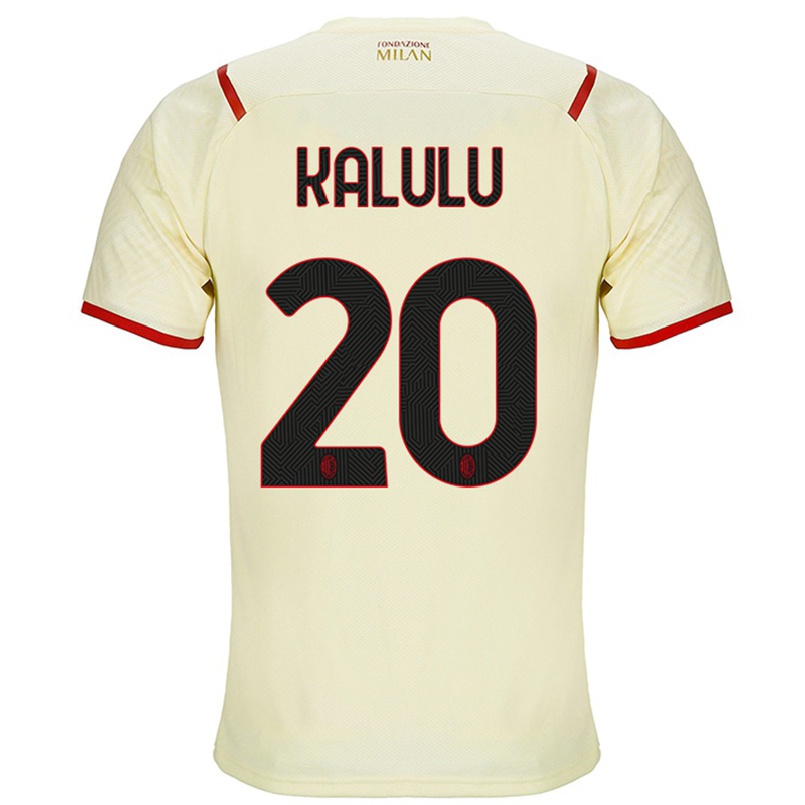 Miesten Jalkapallo Pierre Kalulu #20 Samppanja Vieraspaita 2021/22 Lyhythihainen Paita T-paita