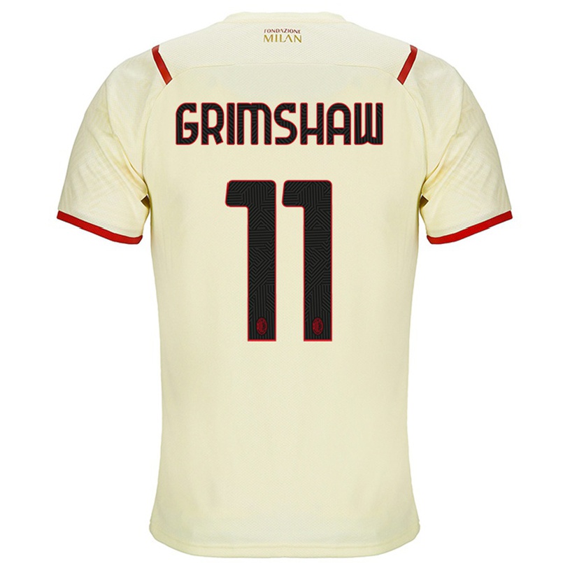 Miesten Jalkapallo Christy Grimshaw #11 Samppanja Vieraspaita 2021/22 Lyhythihainen Paita T-paita