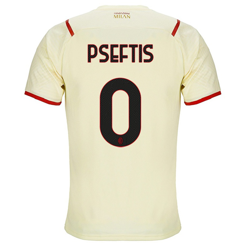 Miesten Jalkapallo Fotios Pseftis #0 Samppanja Vieraspaita 2021/22 Lyhythihainen Paita T-paita