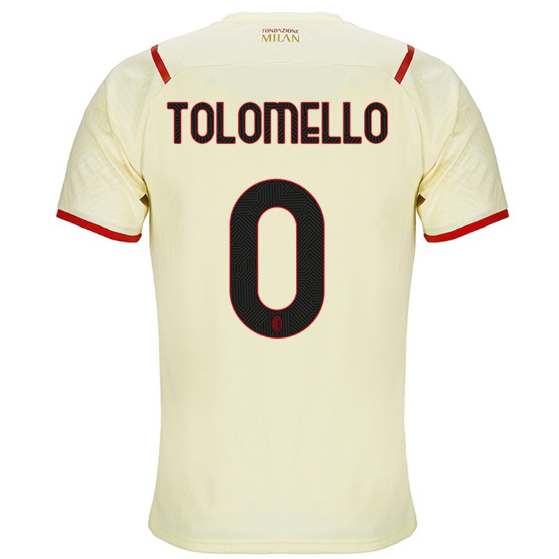 Miesten Jalkapallo Filippo Tolomello #0 Samppanja Vieraspaita 2021/22 Lyhythihainen Paita T-paita