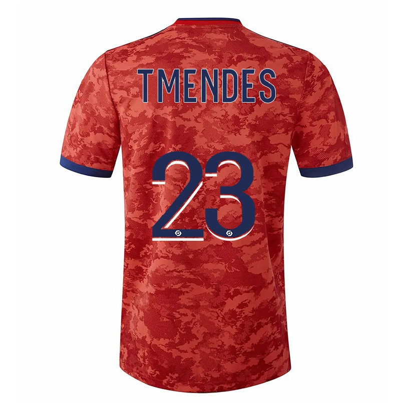 Miesten Jalkapallo Thiago Mendes #23 Oranssi Vieraspaita 2021/22 Lyhythihainen Paita T-paita