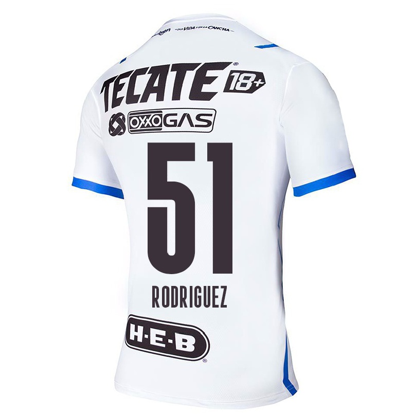 Miesten Jalkapallo Michell Rodriguez #51 Sinivalkoinen Vieraspaita 2021/22 Lyhythihainen Paita T-paita