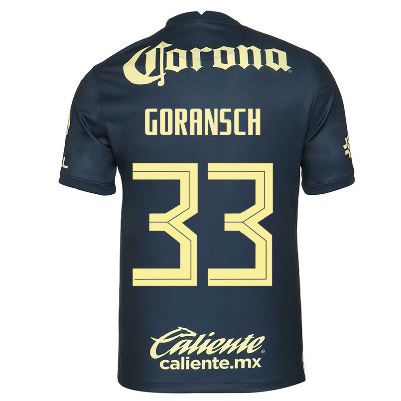 Miesten Jalkapallo Adrian Goransch #33 Laivastonsininen Vieraspaita 2021/22 Lyhythihainen Paita T-paita