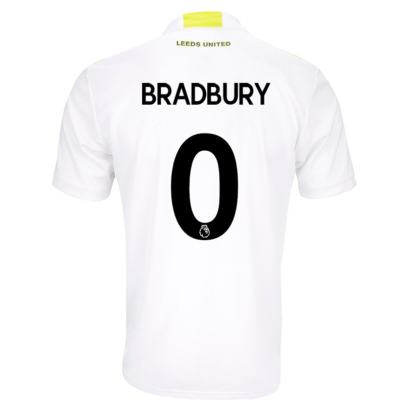Miesten Jalkapallo Lui Bradbury #0 Valkoinen Kotipaita 2021/22 Lyhythihainen Paita T-paita