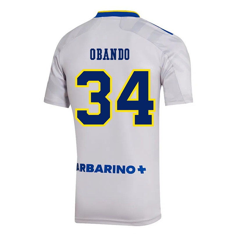 Miesten Jalkapallo Agustin Obando #34 Harmaa Vieraspaita 2021/22 Lyhythihainen Paita T-paita