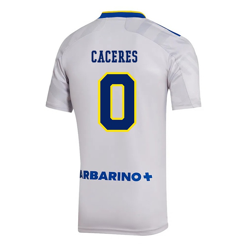 Miesten Jalkapallo Franco Caceres #0 Harmaa Vieraspaita 2021/22 Lyhythihainen Paita T-paita
