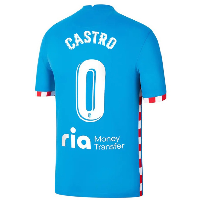 Miesten Jalkapallo Oscar Castro #0 Sininen 3. Paita 2021/22 Lyhythihainen Paita T-paita