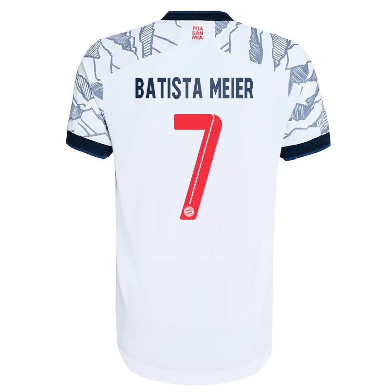 Miesten Jalkapallo Oliver Batista Meier #7 Harmaa Valkoinen 3. Paita 2021/22 Lyhythihainen Paita T-paita