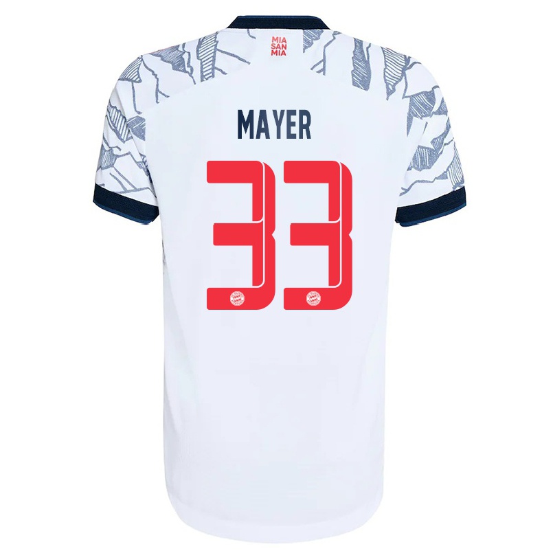 Miesten Jalkapallo Jakob Mayer #33 Harmaa Valkoinen 3. Paita 2021/22 Lyhythihainen Paita T-paita