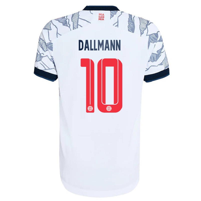 Miesten Jalkapallo Linda Dallmann #10 Harmaa Valkoinen 3. Paita 2021/22 Lyhythihainen Paita T-paita