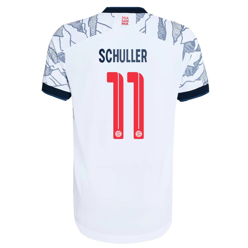 Miesten Jalkapallo Lea Schuller #11 Harmaa Valkoinen 3. Paita 2021/22 Lyhythihainen Paita T-paita