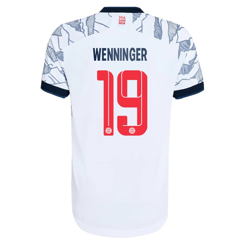 Miesten Jalkapallo Carina Wenninger #19 Harmaa Valkoinen 3. Paita 2021/22 Lyhythihainen Paita T-paita