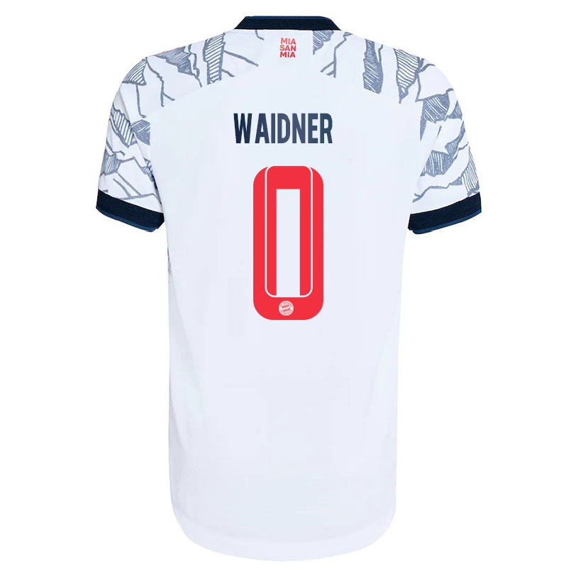 Miesten Jalkapallo Dennis Waidner #0 Harmaa Valkoinen 3. Paita 2021/22 Lyhythihainen Paita T-paita