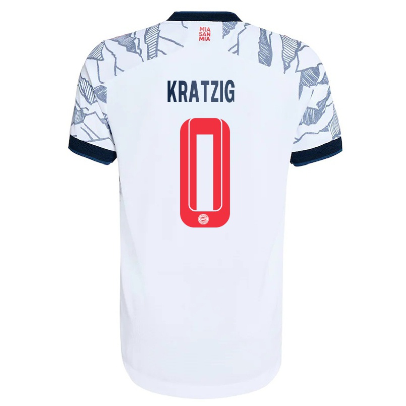 Miesten Jalkapallo Frans Kratzig #0 Harmaa Valkoinen 3. Paita 2021/22 Lyhythihainen Paita T-paita