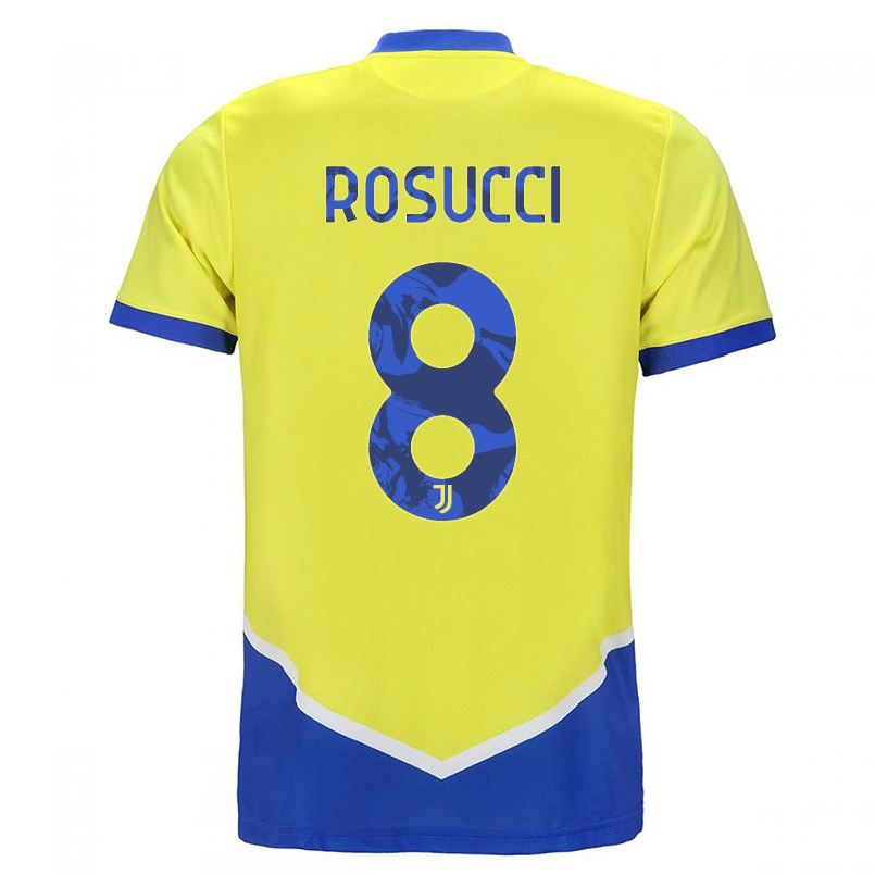 Miesten Jalkapallo Martina Rosucci #8 Sininen Keltainen 3. Paita 2021/22 Lyhythihainen Paita T-paita