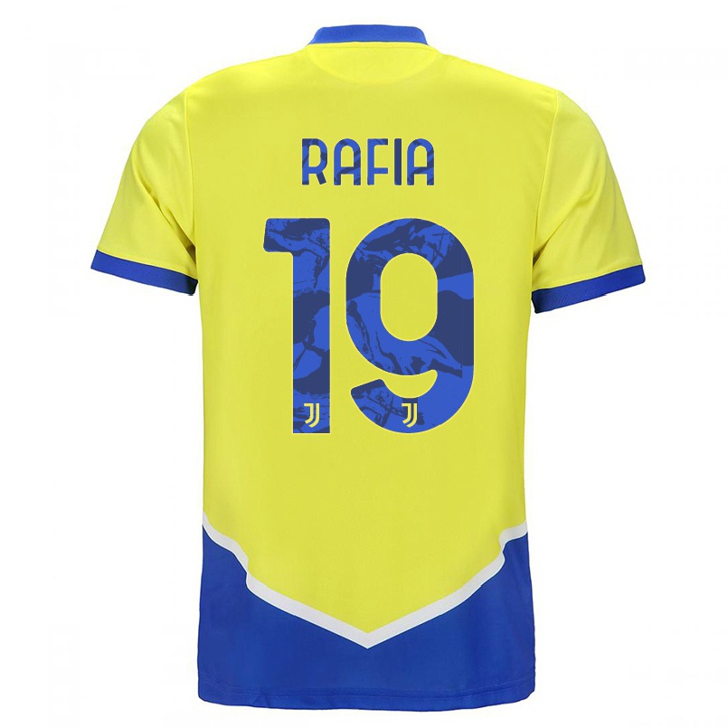 Miesten Jalkapallo Hamza Rafia #19 Sininen Keltainen 3. Paita 2021/22 Lyhythihainen Paita T-paita