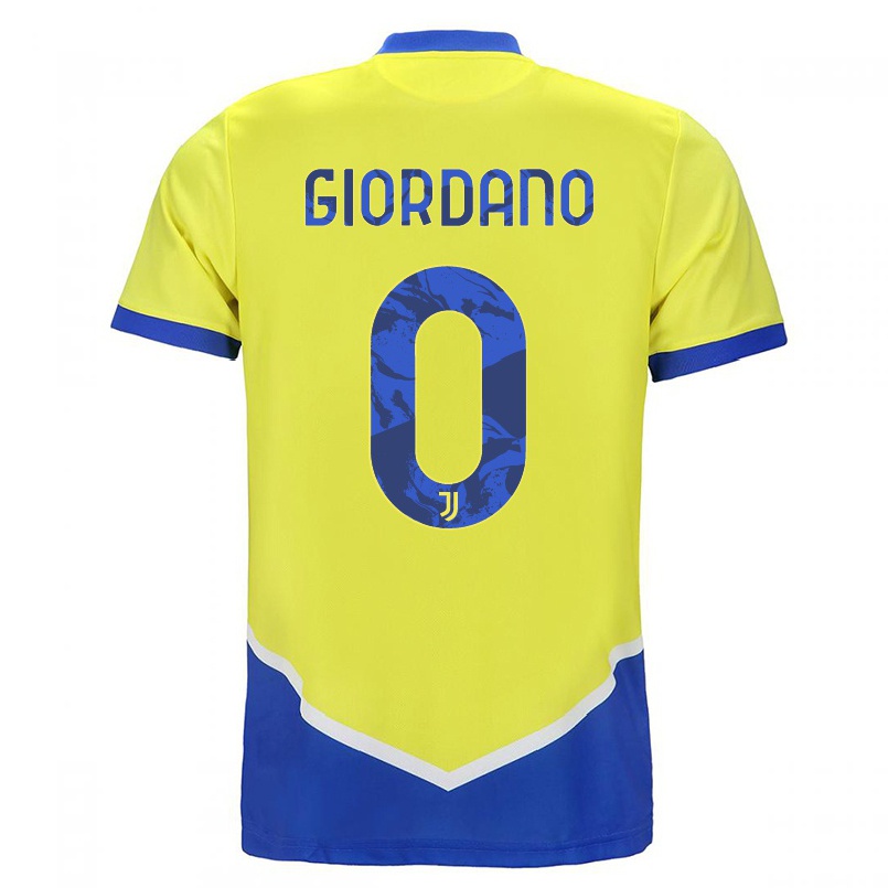 Miesten Jalkapallo Michela Giordano #0 Sininen Keltainen 3. Paita 2021/22 Lyhythihainen Paita T-paita