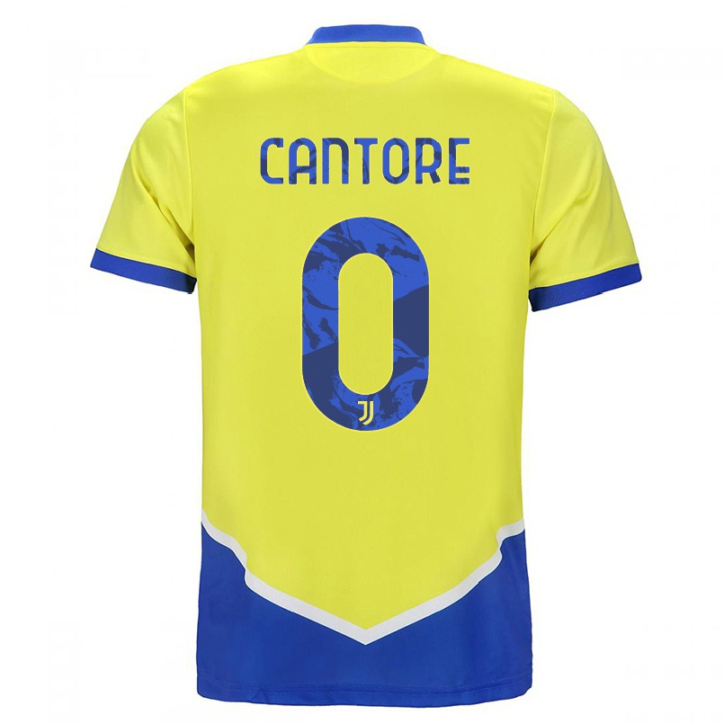 Miesten Jalkapallo Sofia Cantore #0 Sininen Keltainen 3. Paita 2021/22 Lyhythihainen Paita T-paita