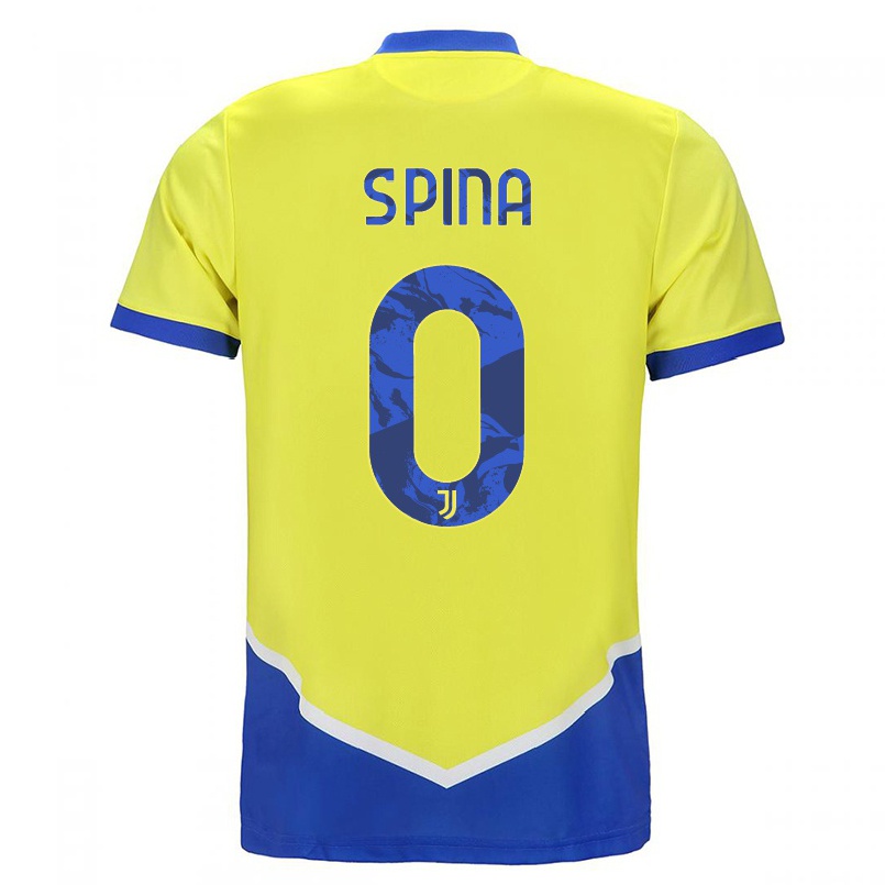 Miesten Jalkapallo Raffaele Spina #0 Sininen Keltainen 3. Paita 2021/22 Lyhythihainen Paita T-paita