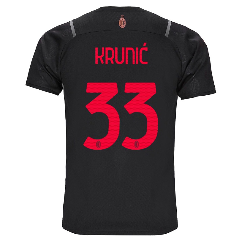 Miesten Jalkapallo Rade Krunic #33 Musta 3. Paita 2021/22 Lyhythihainen Paita T-paita