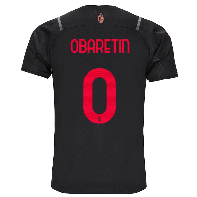 Miesten Jalkapallo Nosa Obaretin #0 Musta 3. Paita 2021/22 Lyhythihainen Paita T-paita