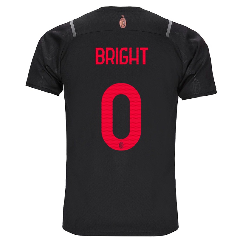 Miesten Jalkapallo Kevin Bright #0 Musta 3. Paita 2021/22 Lyhythihainen Paita T-paita