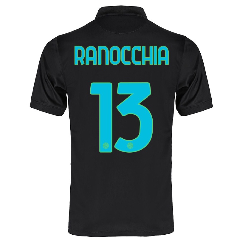 Miesten Jalkapallo Andrea Ranocchia #13 Musta 3. Paita 2021/22 Lyhythihainen Paita T-paita