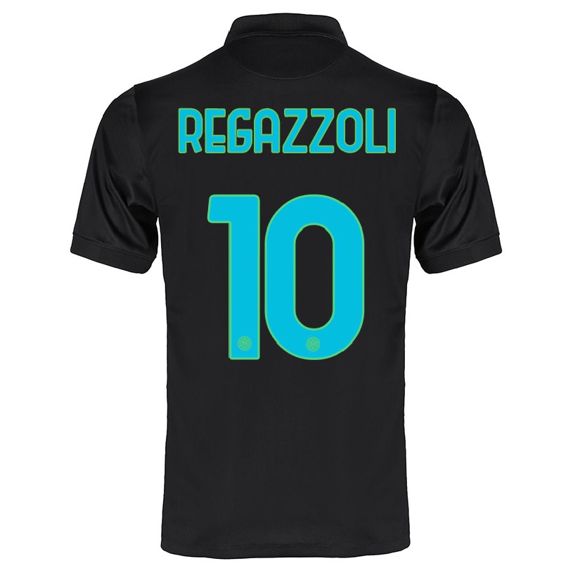 Miesten Jalkapallo Alice Regazzoli #10 Musta 3. Paita 2021/22 Lyhythihainen Paita T-paita