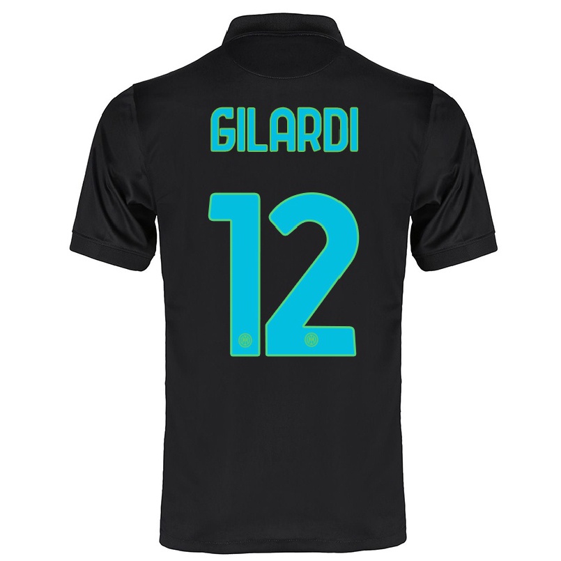 Miesten Jalkapallo Astrid Gilardi #12 Musta 3. Paita 2021/22 Lyhythihainen Paita T-paita