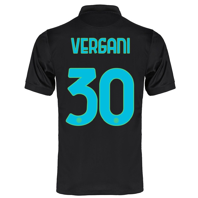 Miesten Jalkapallo Bianca Vergani #30 Musta 3. Paita 2021/22 Lyhythihainen Paita T-paita