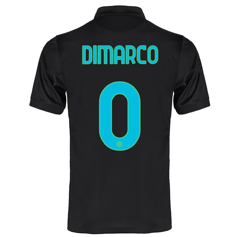 Miesten Jalkapallo Christian Dimarco #0 Musta 3. Paita 2021/22 Lyhythihainen Paita T-paita