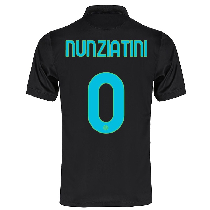 Miesten Jalkapallo Francesco Nunziatini #0 Musta 3. Paita 2021/22 Lyhythihainen Paita T-paita