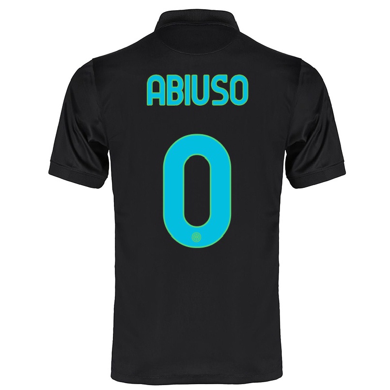 Miesten Jalkapallo Fabio Abiuso #0 Musta 3. Paita 2021/22 Lyhythihainen Paita T-paita
