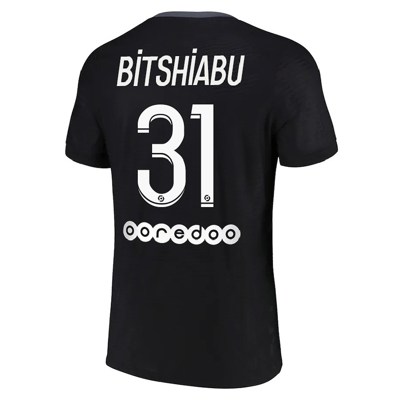 Miesten Jalkapallo El Chadaille Bitshiabu #31 Musta 3. Paita 2021/22 Lyhythihainen Paita T-paita