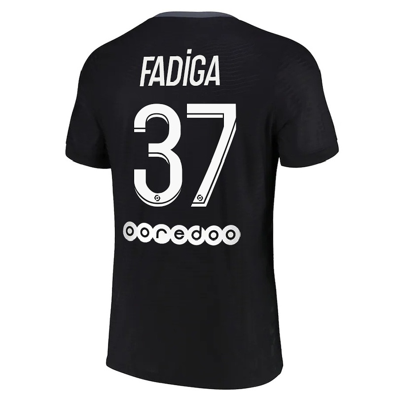 Miesten Jalkapallo Bandiougou Fadiga #37 Musta 3. Paita 2021/22 Lyhythihainen Paita T-paita
