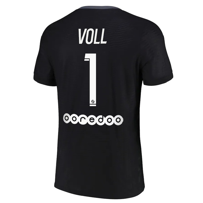 Miesten Jalkapallo Charlotte Voll #1 Musta 3. Paita 2021/22 Lyhythihainen Paita T-paita