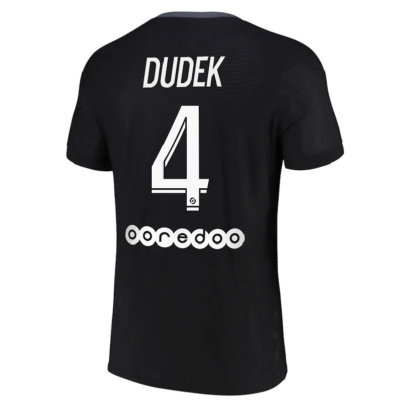 Miesten Jalkapallo Paulina Dudek #4 Musta 3. Paita 2021/22 Lyhythihainen Paita T-paita