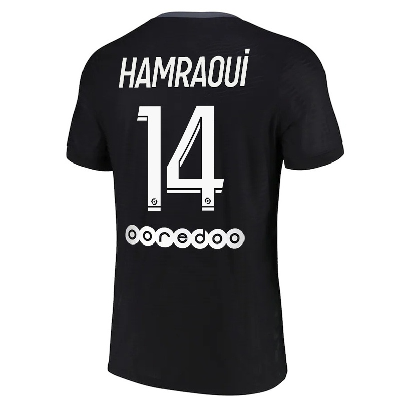 Miesten Jalkapallo Kheira Hamraoui #14 Musta 3. Paita 2021/22 Lyhythihainen Paita T-paita